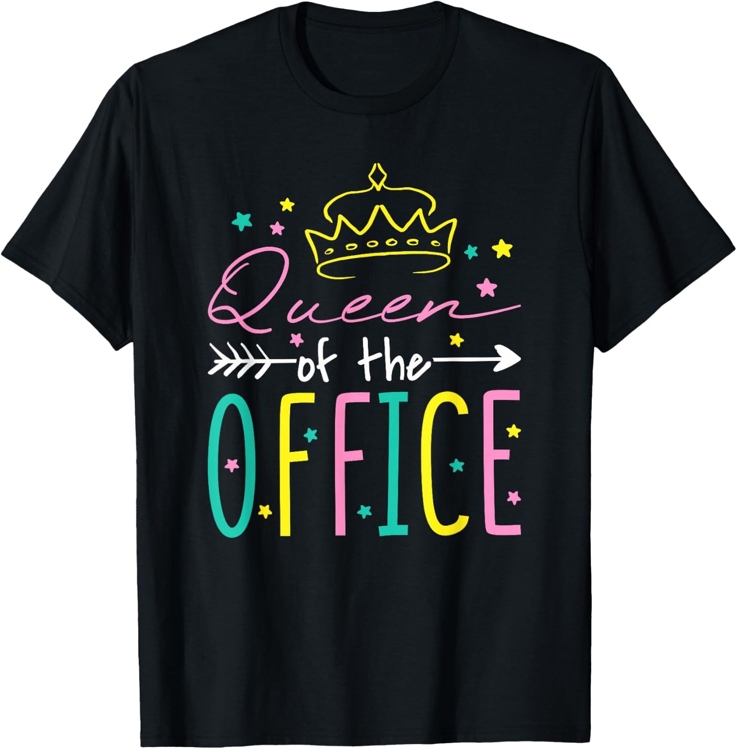 Queen of The Office, Office Secretary Secretaries T-Shirt - T-Shirt | Black