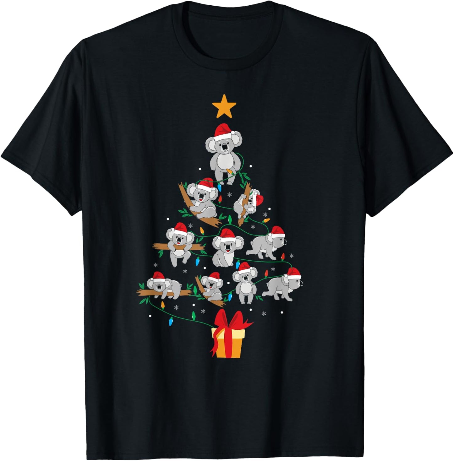 MY CHRISTMAS TREE Pajama Shirt Koala Ornament Xmas Funny T-Shirt - T-Shirt | Black