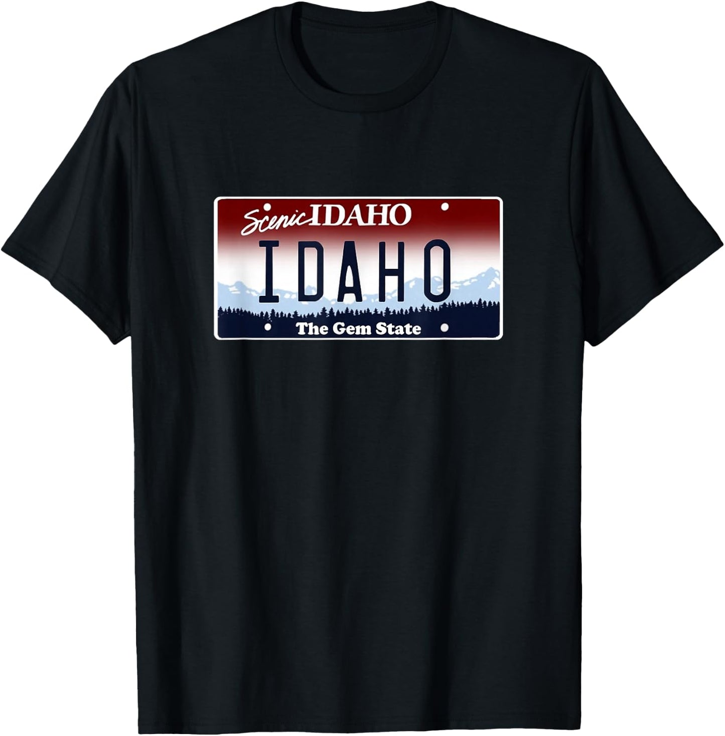 Idaho License Plate - Classic T-Shirt - T-Shirt | Black
