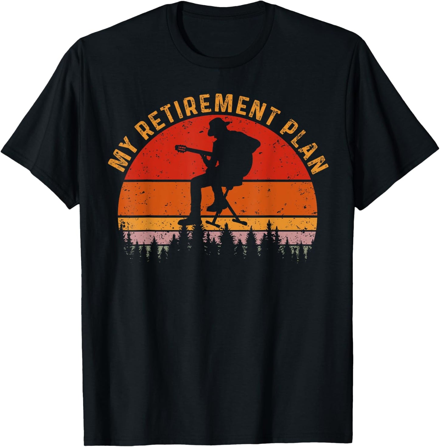 My Retirement Plan Funny Guitar Vintage Guitar Lovers T-Shirt - T-Shirt | Black