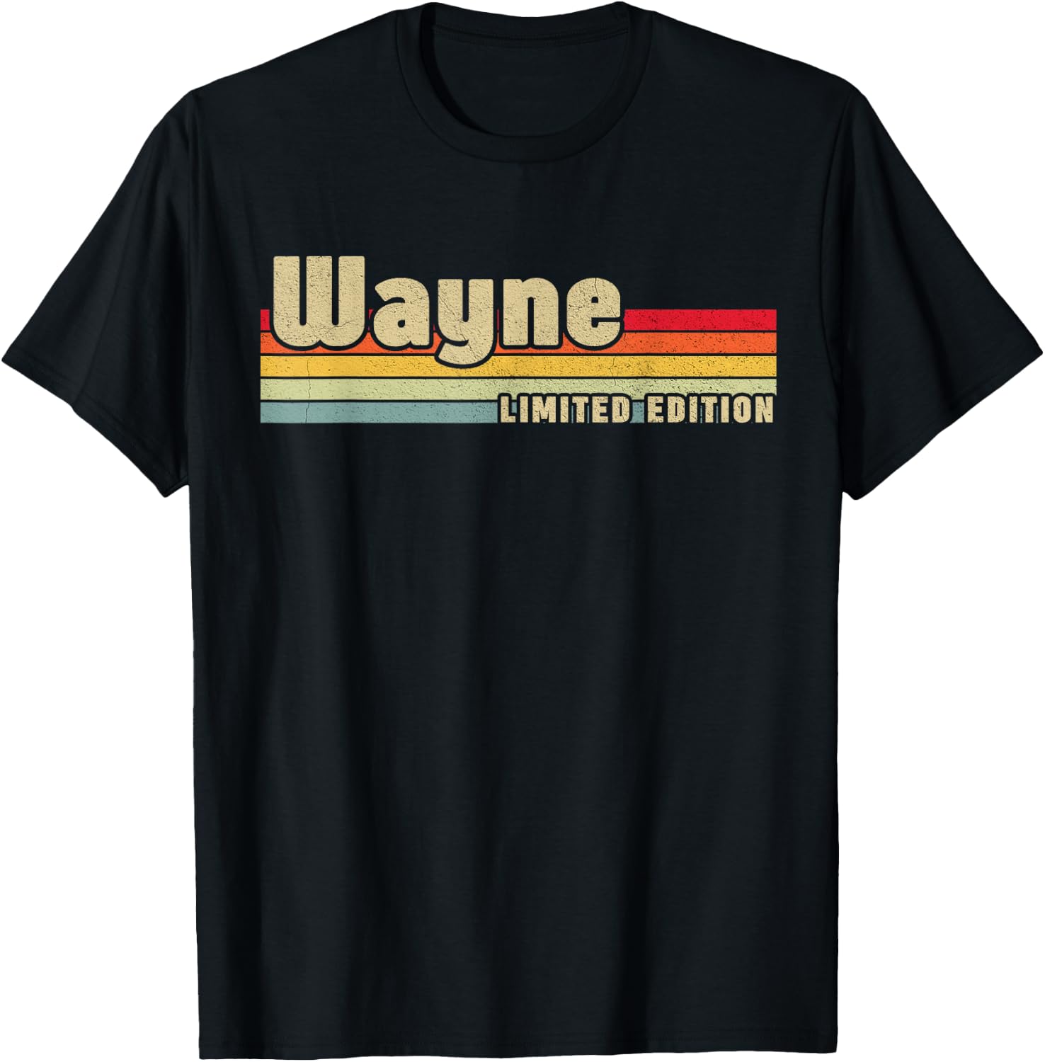 Wayne Gift Name Personalized Birthday Funny Christmas T-Shirt - T-Shirt | Black