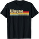 Wayne Gift Name Personalized Birthday Funny Christmas T-Shirt - T-Shirt | Black