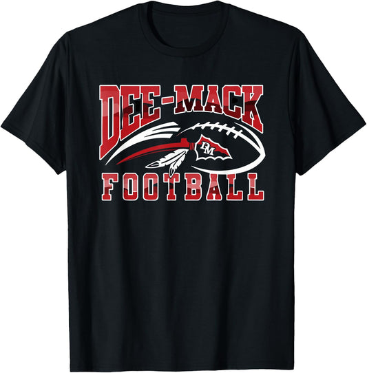 Dee-Mack Spear Football Logo T-Shirt - T-Shirt | Black