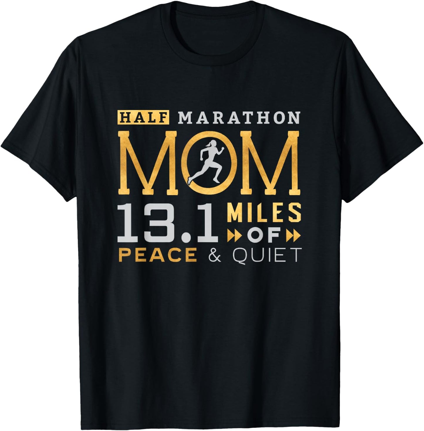 13.1 Half Marathon Mom Shirt Running Mommy Runner Women T-Shirt - T-Shirt | Black