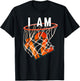 I Am 12 Basketball Themed 12th Birthday Party Celebration T-Shirt - T-Shirt | Black
