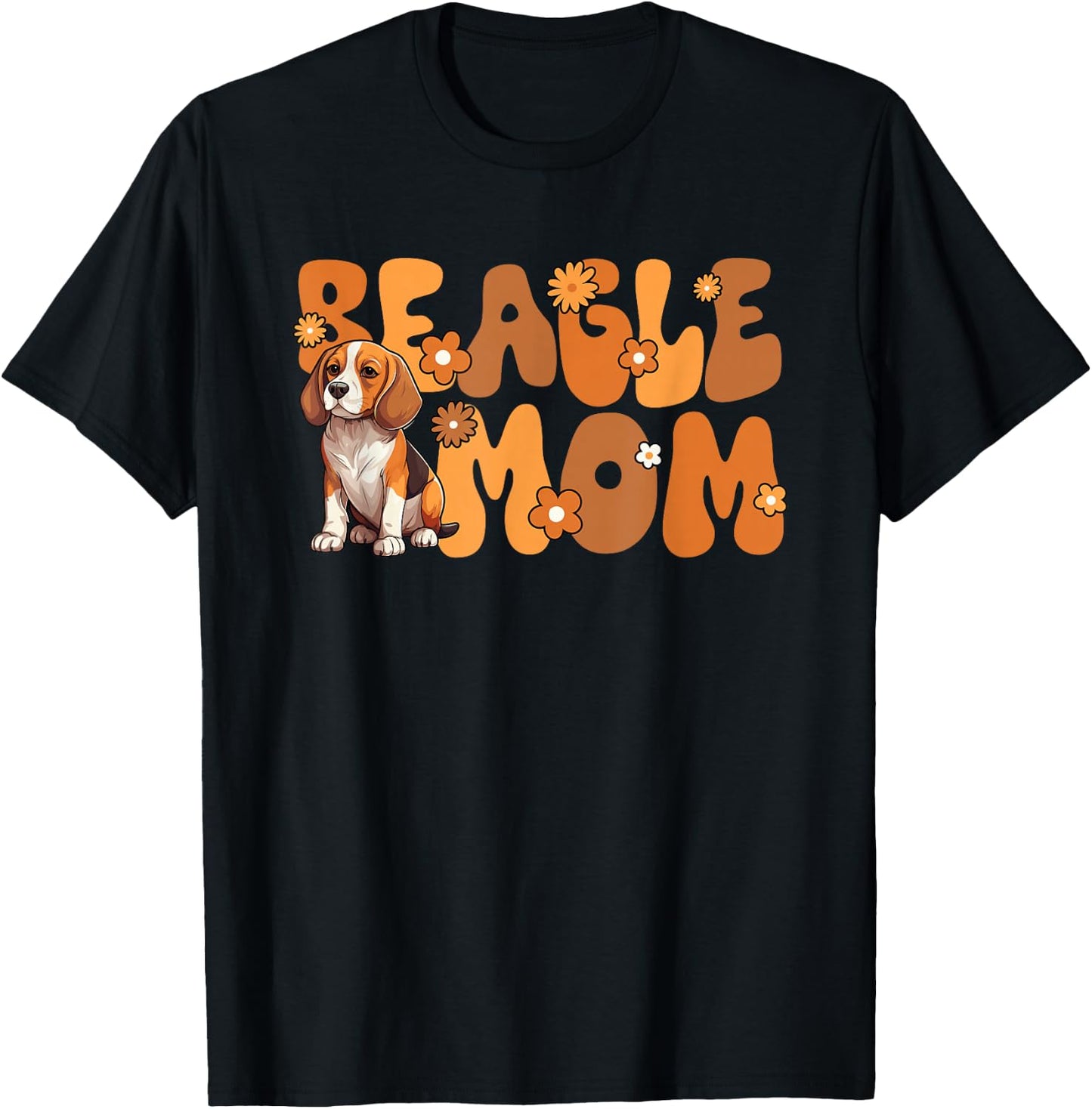 Beagle Groovy World's Best Beagle Mom T-Shirt - T-Shirt | Black