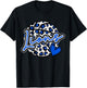 Leopard Cheetah Basketball Lions Blue Spirit Game T-Shirt - T-Shirt | Black