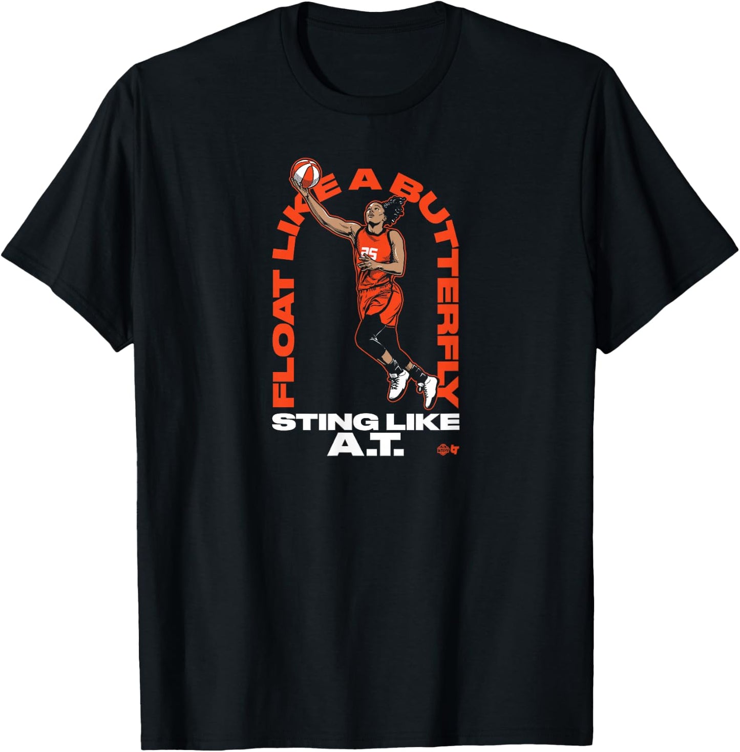 Alyssa Thomas - Sting Like AT - Connecticut Basketball T-Shirt - T-Shirt | Black