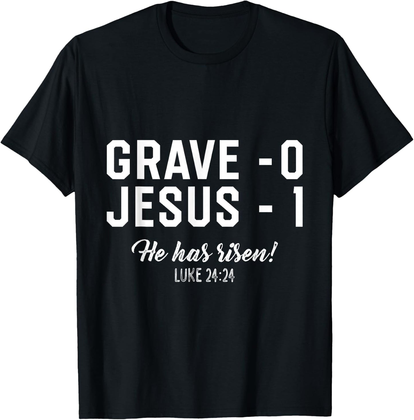 Jesus Defeated Grave on Easter Sunday He is Risen King T-Shirt - T-Shirt | Black