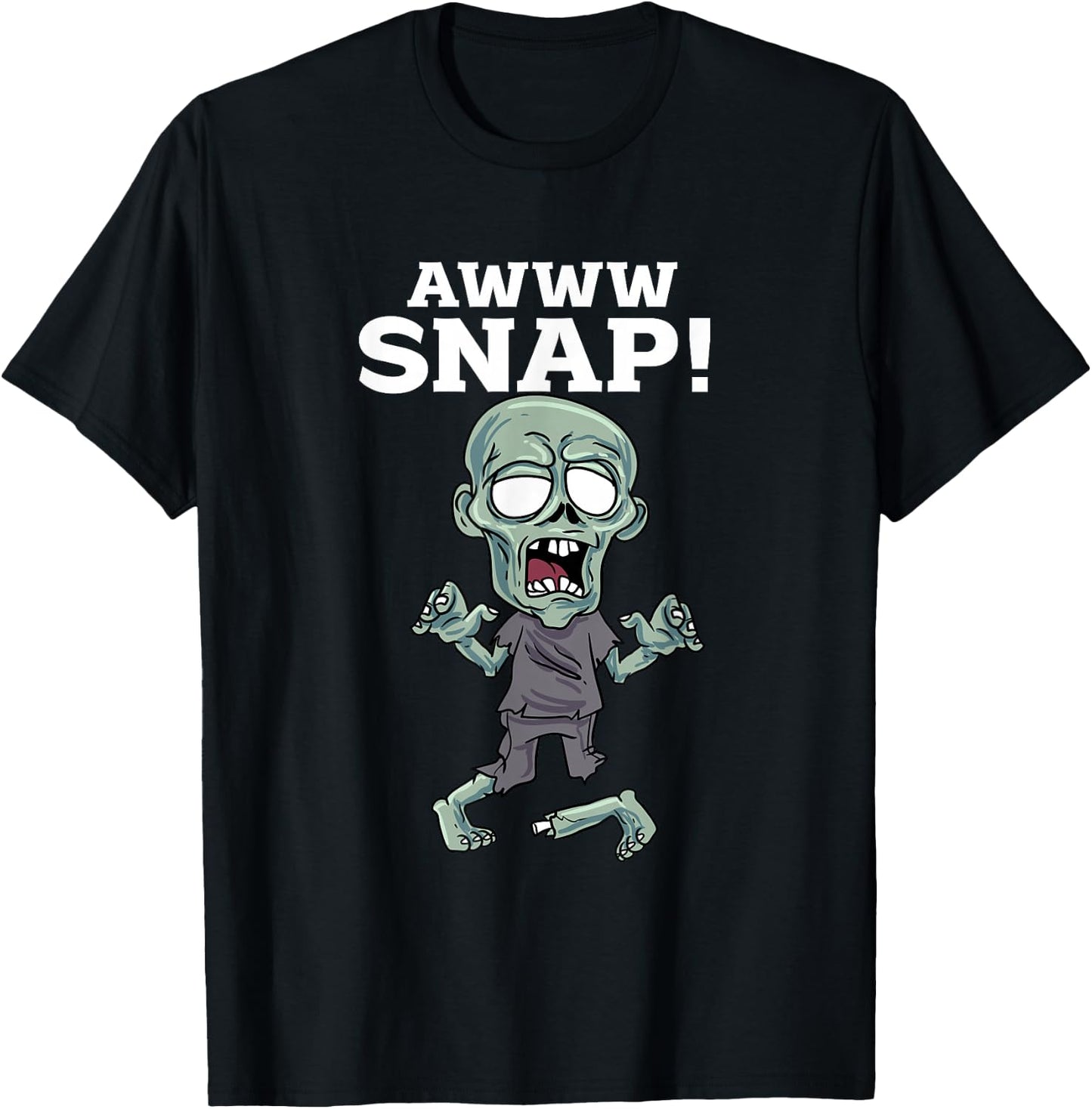 Awwww Snap Zombie T-Shirt - T-Shirt | Black