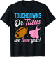 Touchdowns Or Tutus Gender Reveal Team Boy Team Girl T-Shirt - T-Shirt | Black