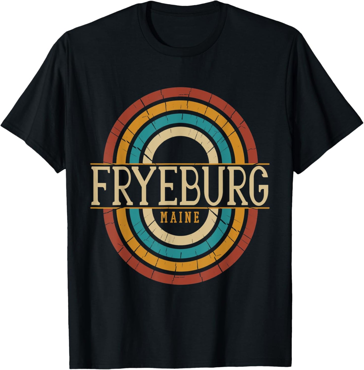 Vintage Retro Fryeburg Maine ME Women Men Souvenirs T-Shirt - T-Shirt | Black