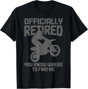 Motocross Retired Funny Retirement MX Dirt Bike T-Shirt - T-Shirt | Black