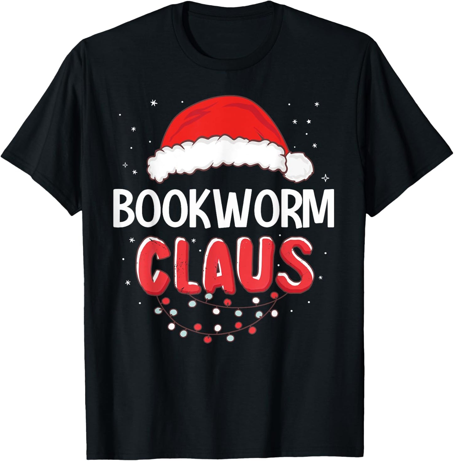 Bookworm Santa Claus Christmas Matching Costume T-Shirt - T-Shirt | Black