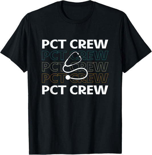 Patient Care Technician Gifts For PCT Week -Adults Black Short Sleeve T-Shirt - T-Shirt | Black