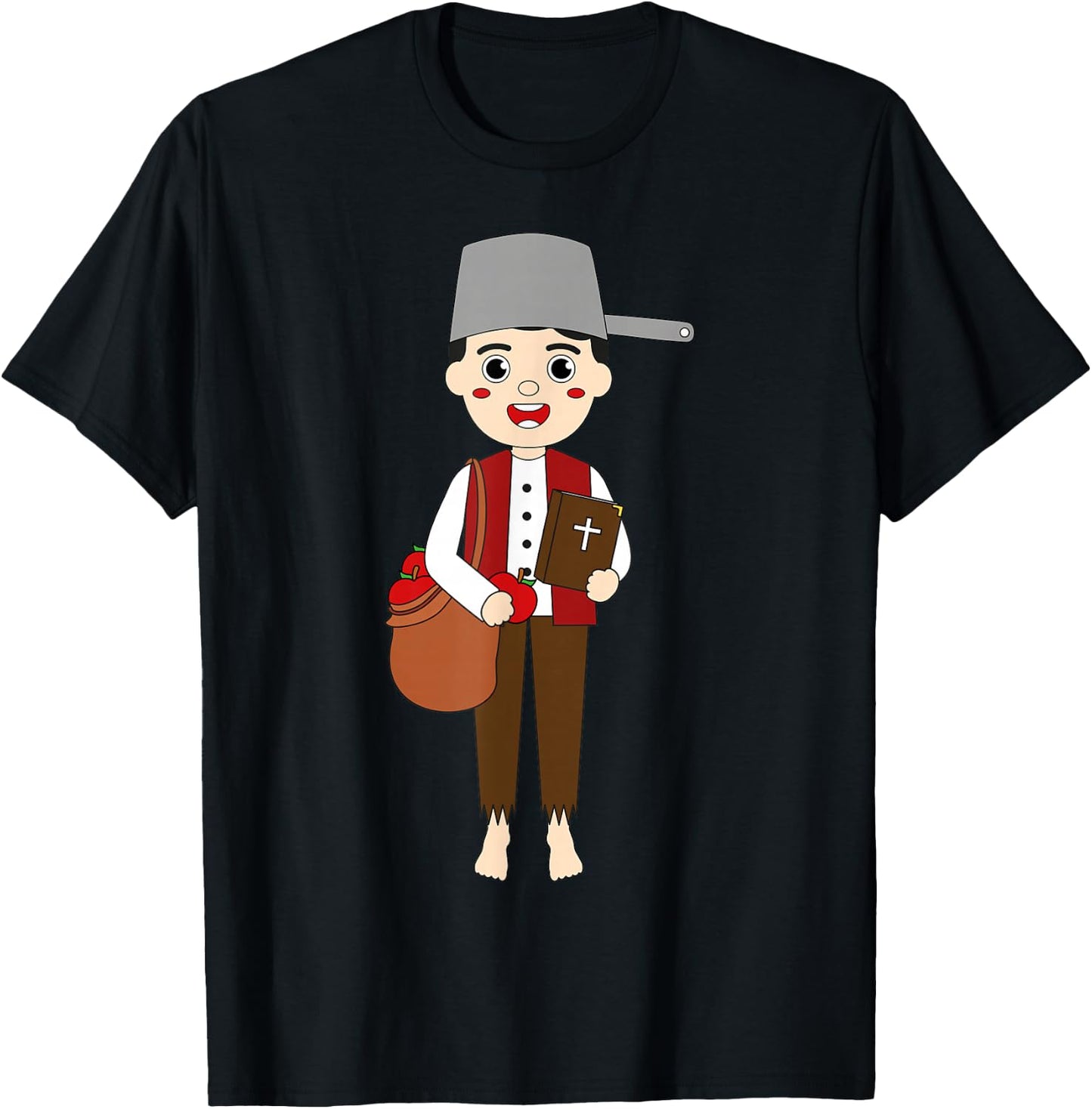 Johnny Appleseed Day Apple Tree Farmer Orchard Seed Kids T-Shirt - T-Shirt | Black