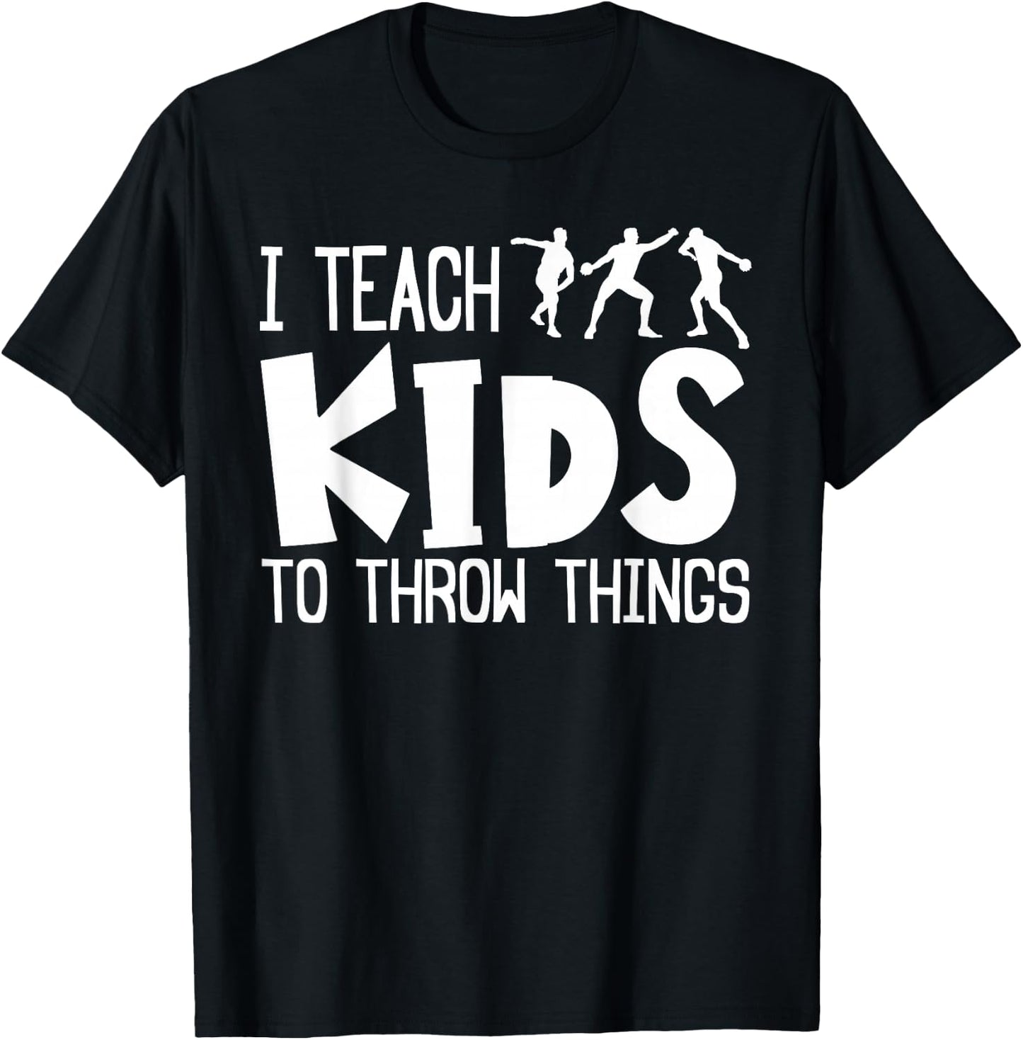 Shot Put And Discus Coach Teaching Track And Field Throwing T-Shirt - T-Shirt | Black