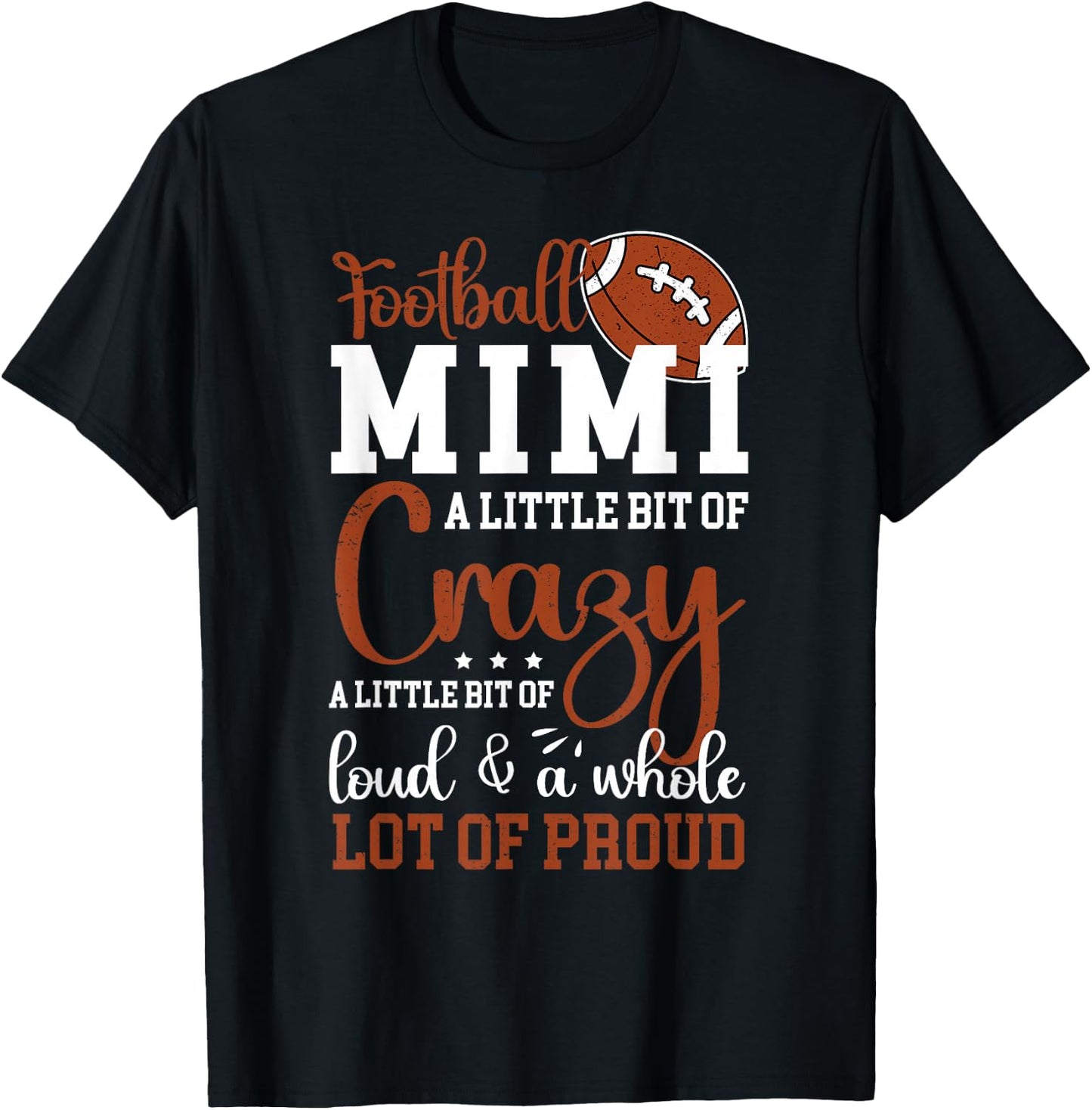 Football Mimi Proud Mimi Of A Football Player T-Shirt - T-Shirt | Black