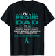 I'm proud dad of Fragile X Syndrome warrior Teal Ribbon T-Shirt - T-Shirt | Black