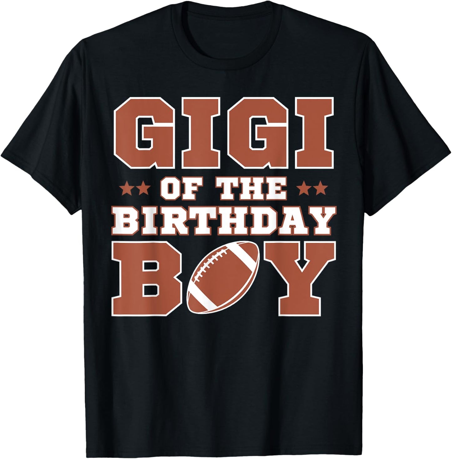 Gigi Of The Birthday Boy Football Kids 1st Bday Party Lover T-Shirt - T-Shirt | Black
