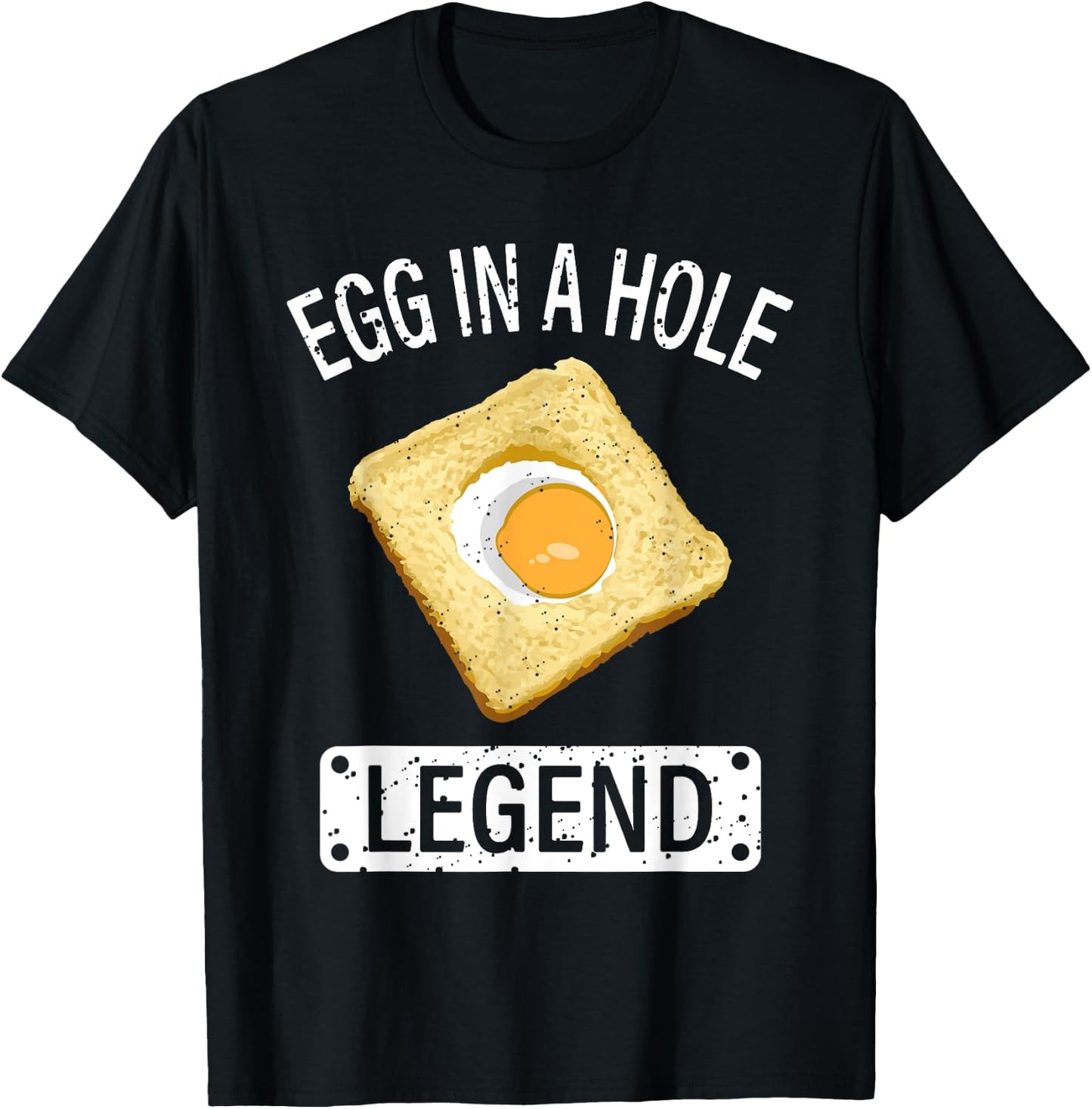 Egg In A Hole Funny Cooking Quotes T-Shirt - T-Shirt | Black