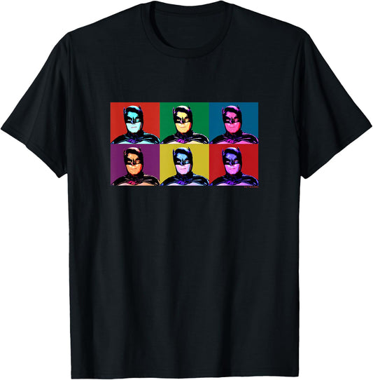 Batman Vintage 60's Classic Adam West Batman Warhol Pop Art T-Shirt - T-Shirt | Black