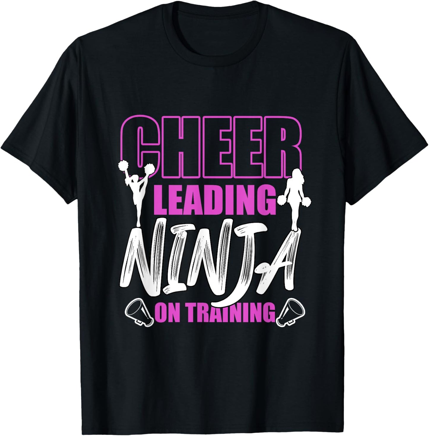 Cheerleading Ninja On Training Cheer Dancing Cheerleader T-Shirt - T-Shirt | Black