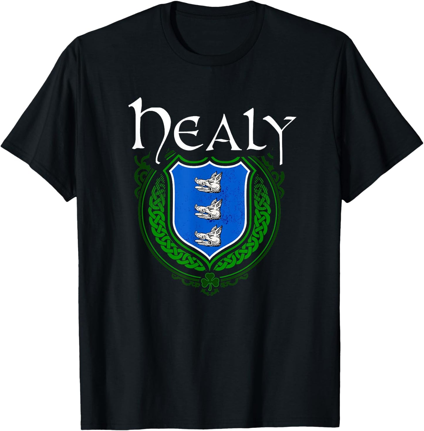 Healy Surname Irish Clan Tartan Badge Ireland T-Shirt - T-Shirt | Black