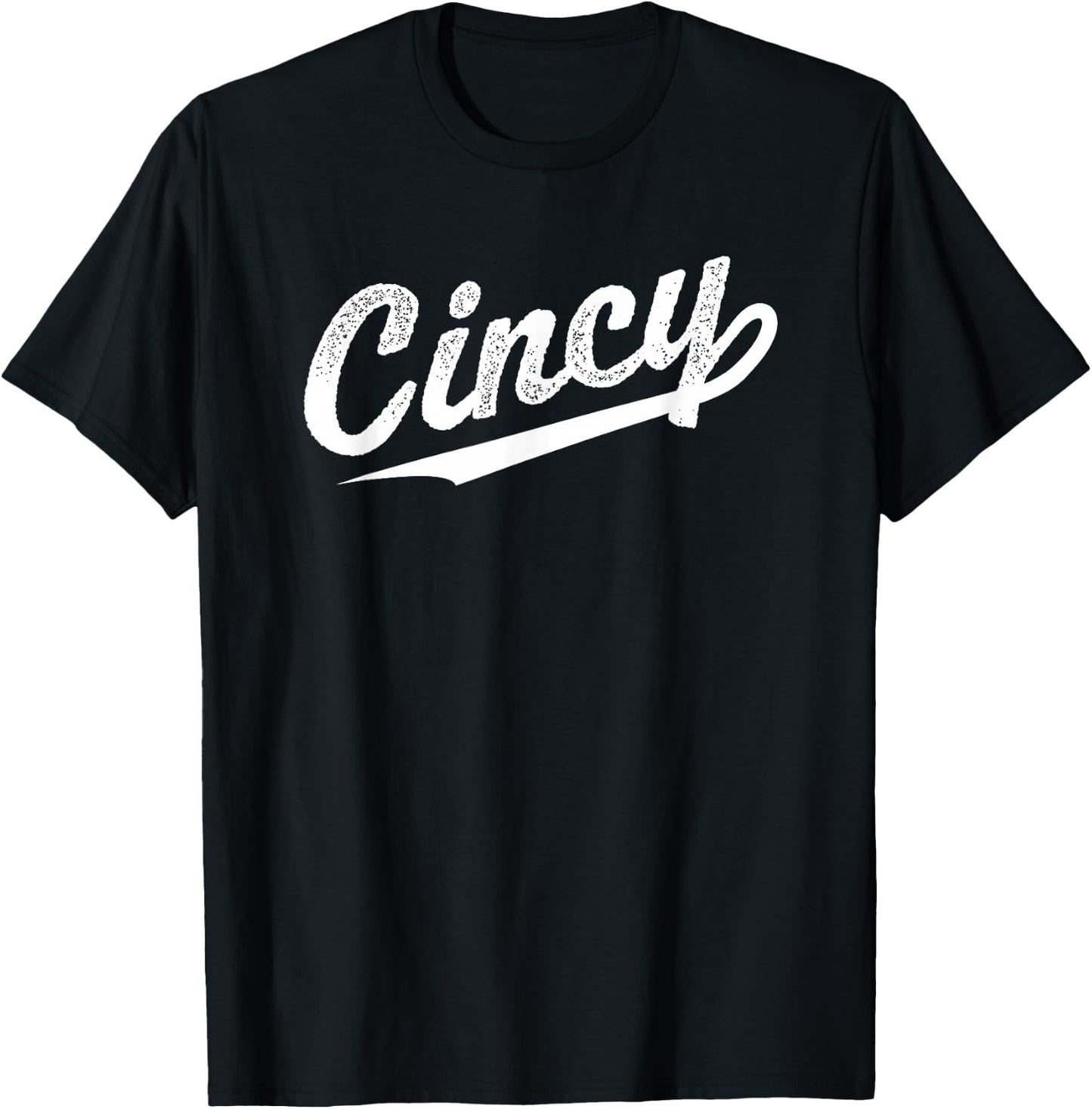 Retro Cincy Cincinnati Ohio vintage cursive script throwback T-Shirt - T-Shirt | Black