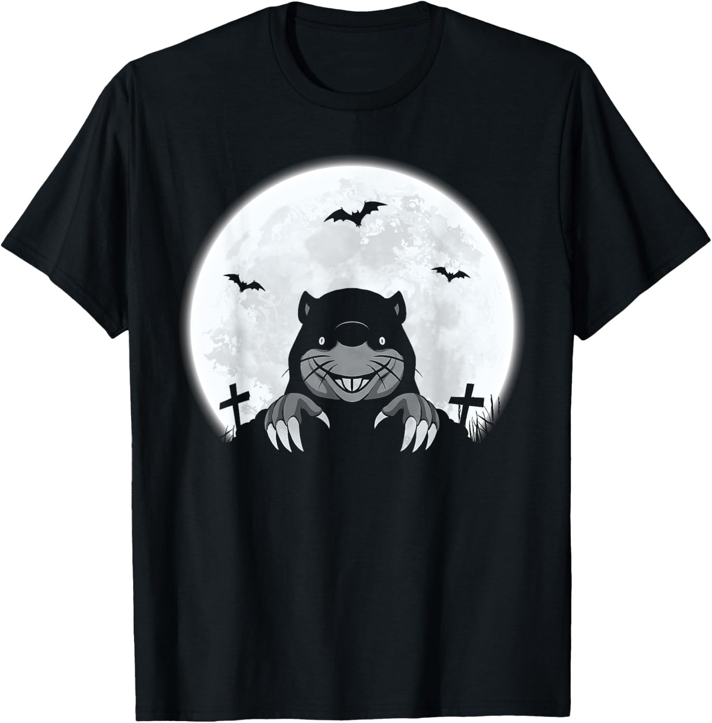 Halloween Spooky Mole Retro Vintage Halloween Costume T-Shirt - T-Shirt | Black