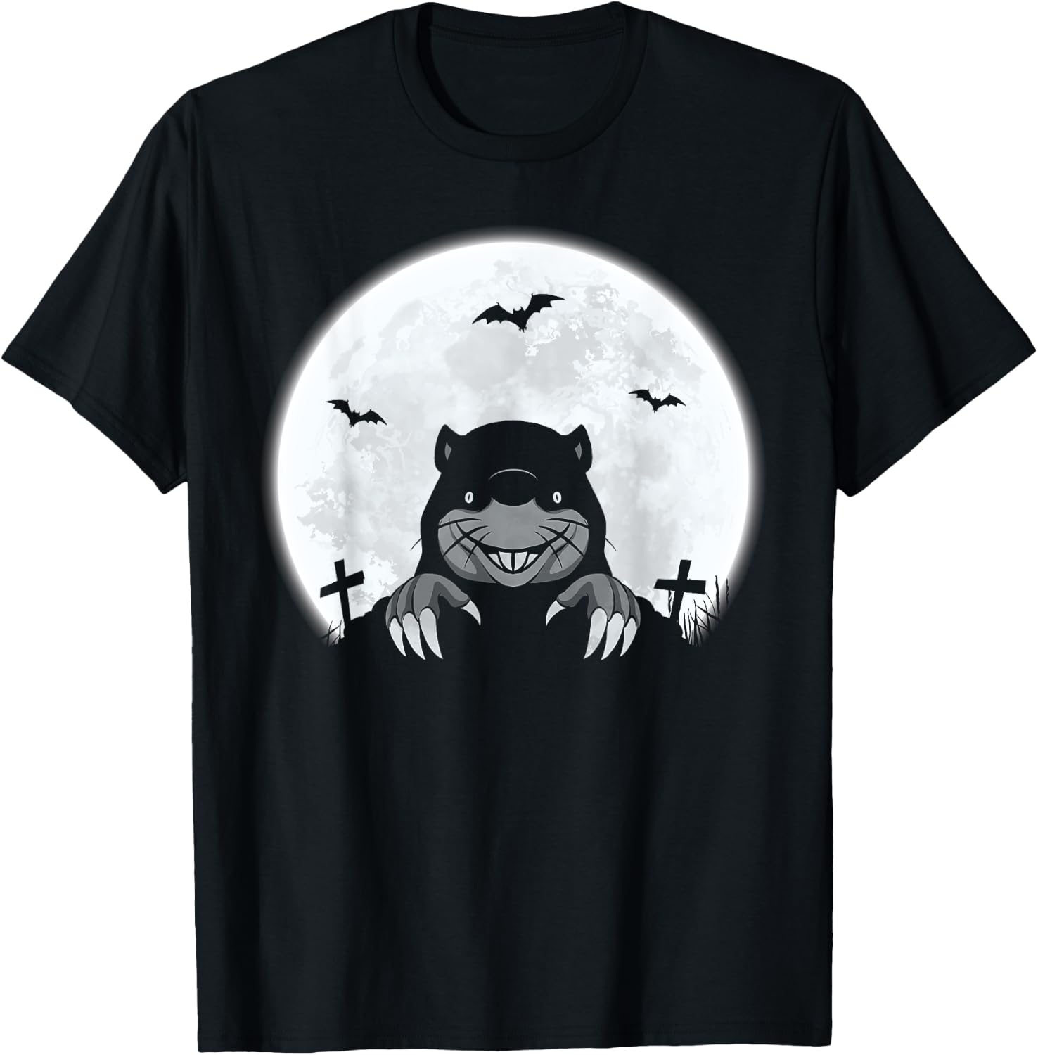 Halloween Spooky Mole Retro Vintage Halloween Costume T-Shirt - T-Shirt | Black