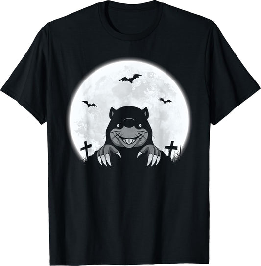 Halloween Spooky Mole Retro Vintage Halloween Costume T-Shirt - T-Shirt | Black