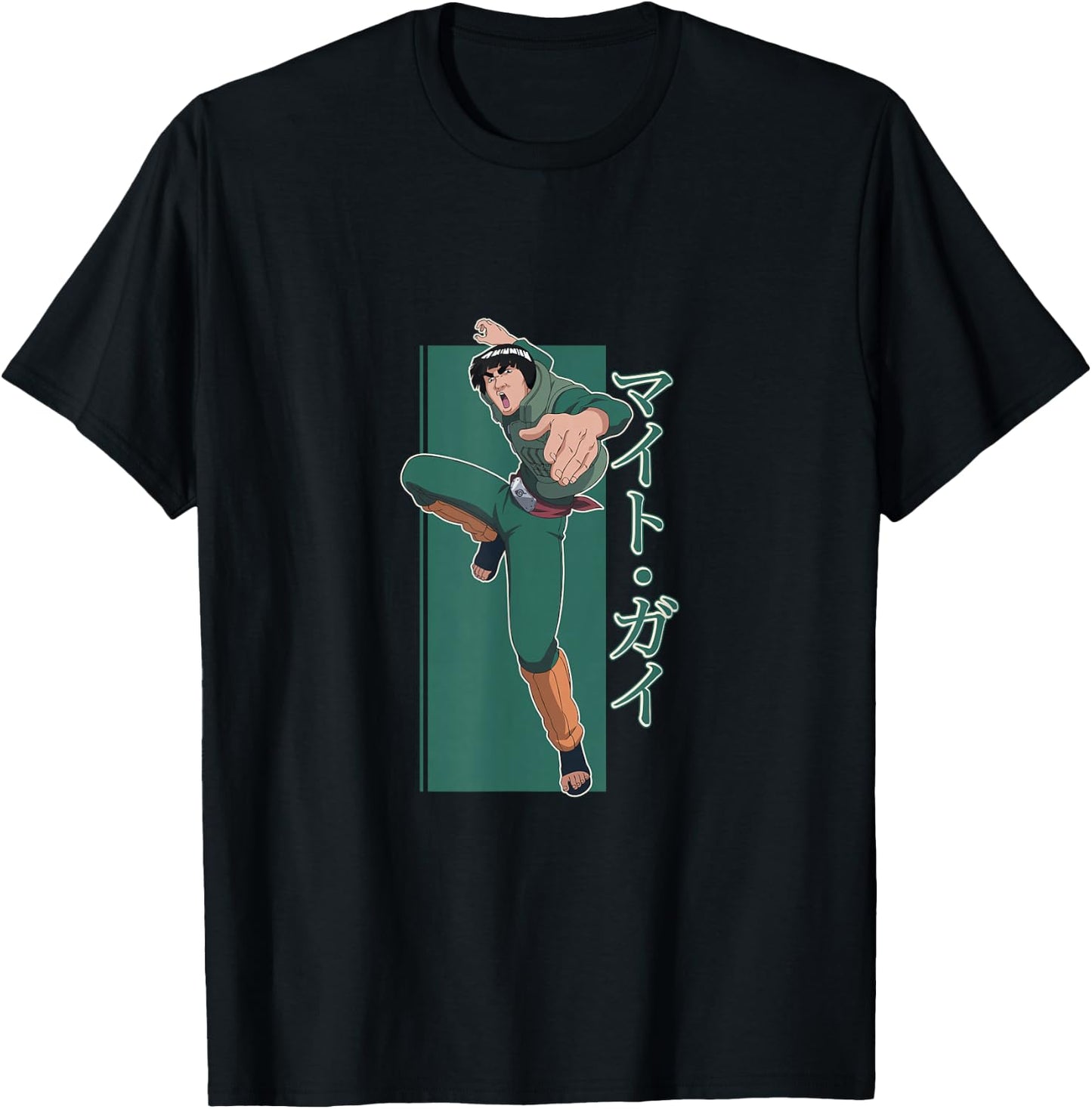 Naruto Shippuden Might Guy T-Shirt - T-Shirt | Black