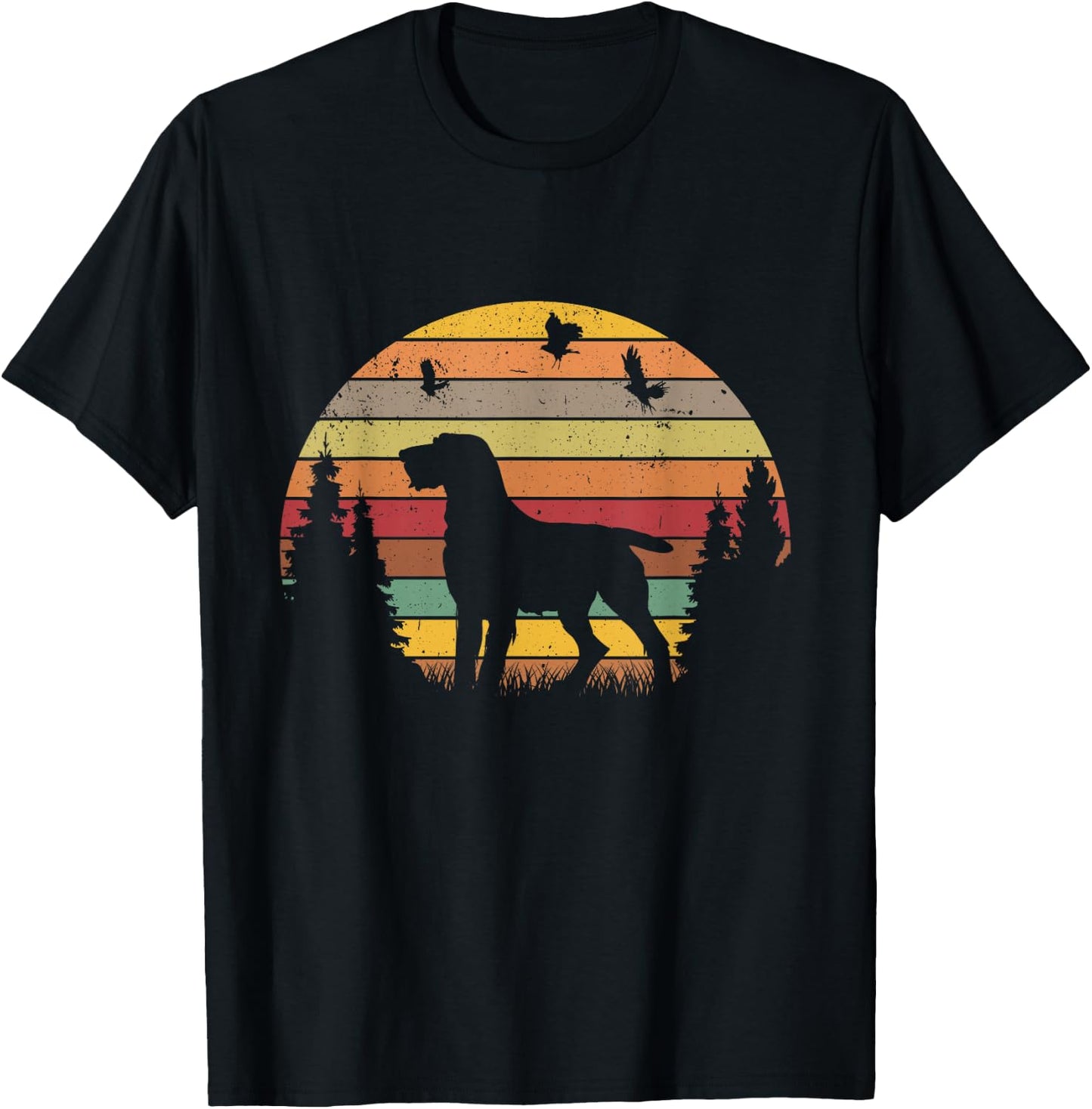 German Wirehaired Pointer Clothing German Wirehaired Pointer Vintage -Adult T-Shirt - T-Shirt | Black