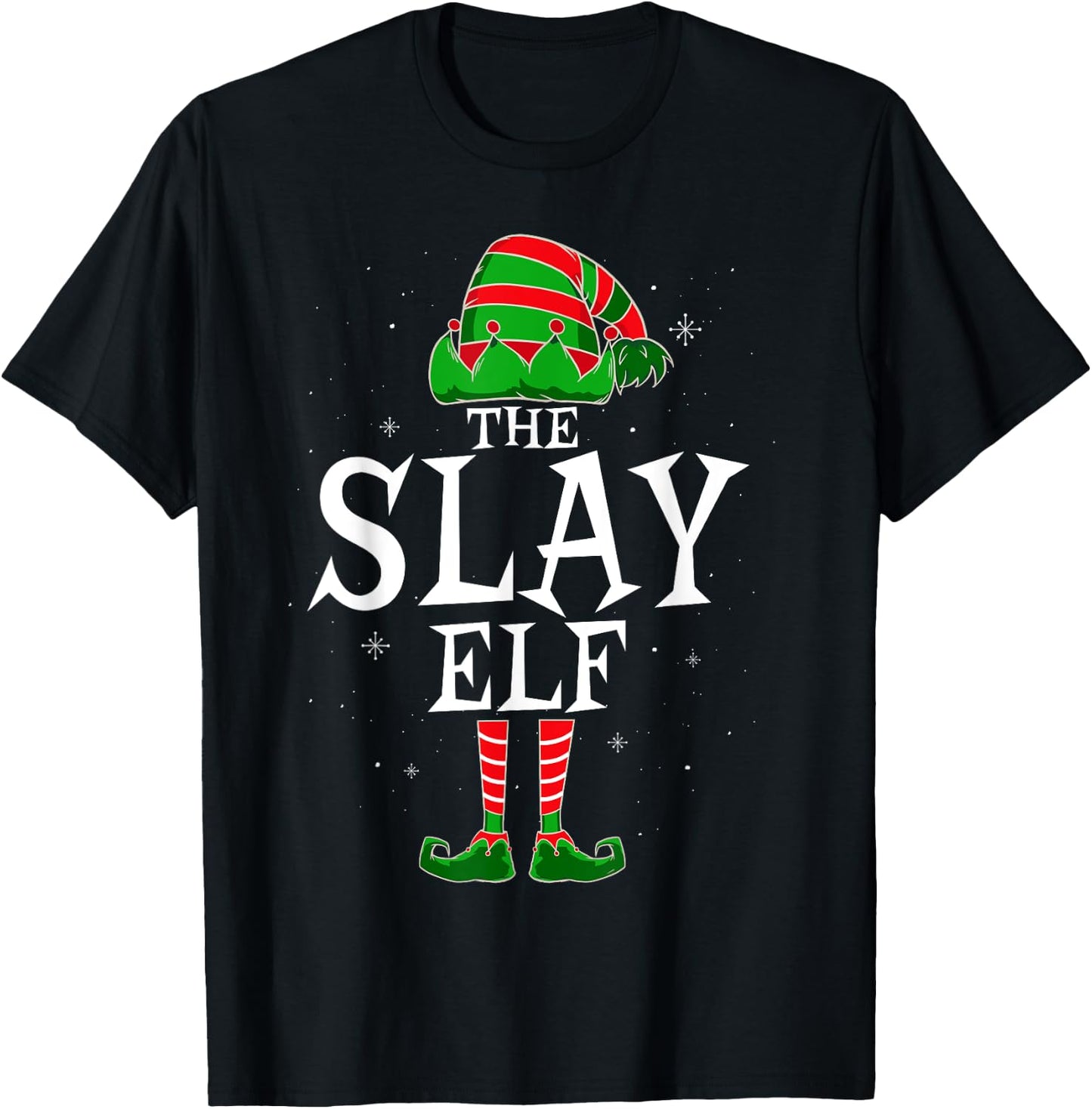 The Slay Elf Group Matching Family Christmas Beautiful T-Shirt - T-Shirt | Black
