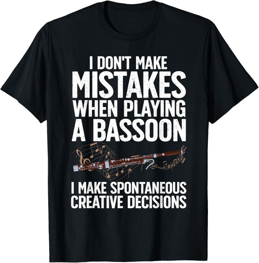 Cool Bassoon Art Women Bassoonist Bassoon Player T-Shirt - T-Shirt | Black