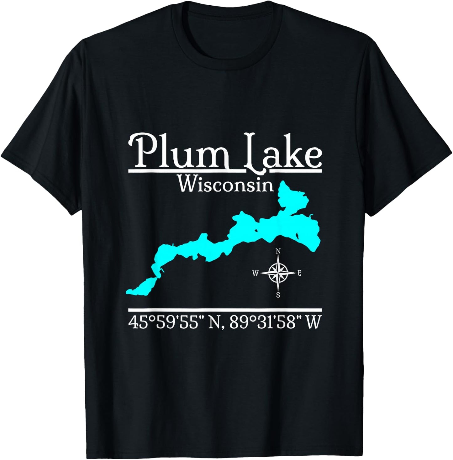Plum Lake, Wisconsin T-Shirt - T-Shirt | Black