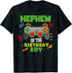 Nephew of The Birthday for Boy Video Gamer Birthday T-Shirt - T-Shirt | Black