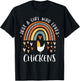 Just A Girl Who Loves Chickens Rainbow Gifts Poultry Lover T-Shirt - T-Shirt | Black