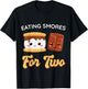 Kawaii Eating Smores for Two Pregnancy Announcement Women T-Shirt - T-Shirt | Black