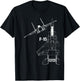 F-15 Eagle Jet Military Stealth Fighter Jet T-Shirt - T-Shirt | Black