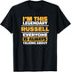 Personalized Name Gift RUSSELL Funny Quote Graphic T-Shirt - T-Shirt | Black