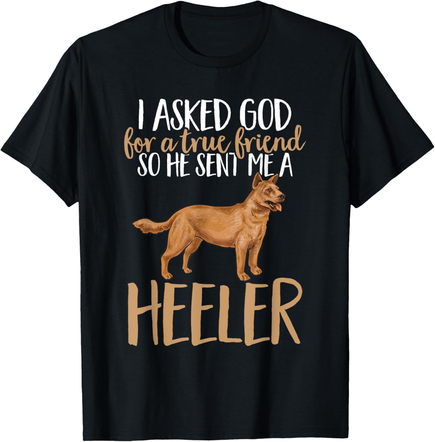 Red Heeler True Friend Australian Cattle Dog T-Shirt - T-Shirt | Black
