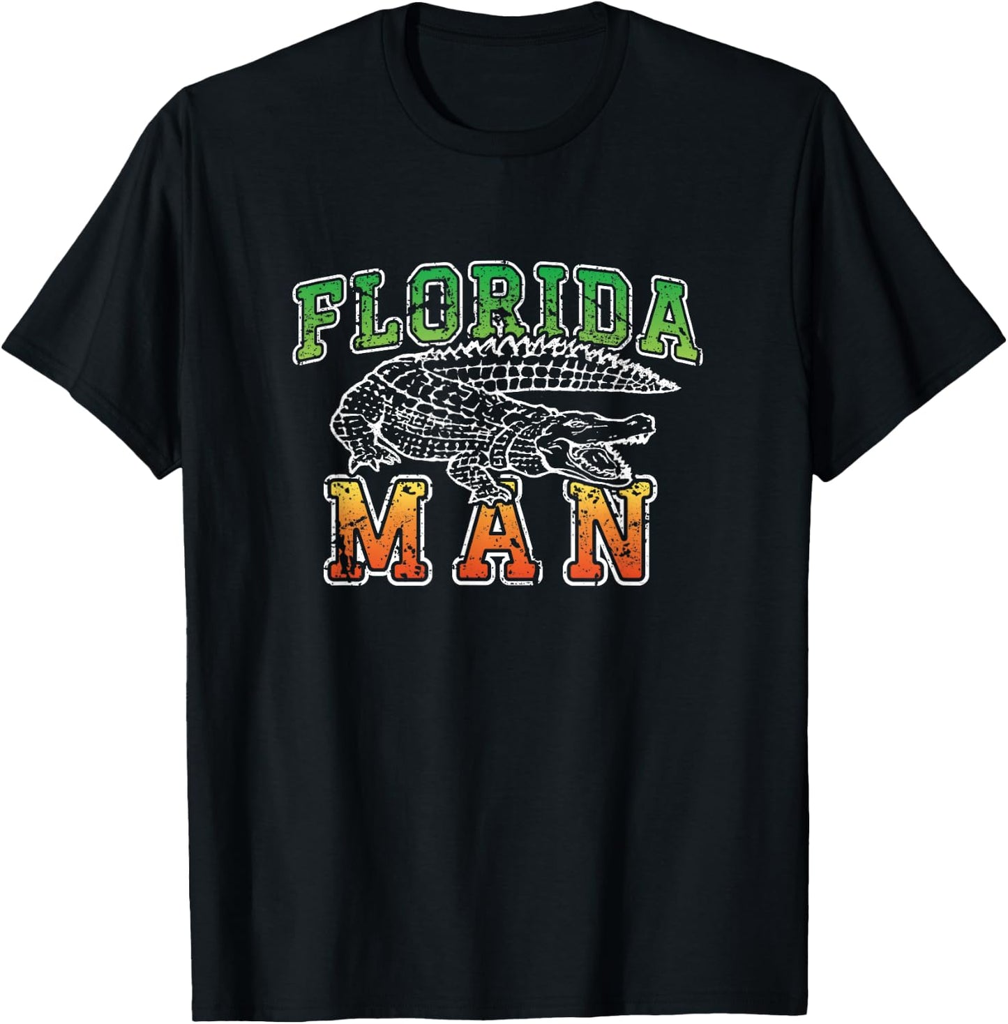 Florida Man Alligator Shirt - Funny Florida Meme T-Shirt - T-Shirt | Black