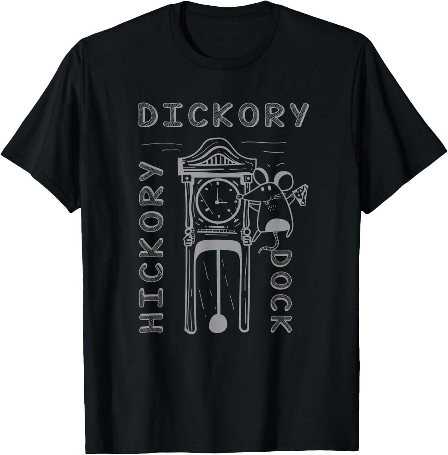 Nursery Rhymes for babys for Hickory Dickory Dock T-Shirt - T-Shirt | Black