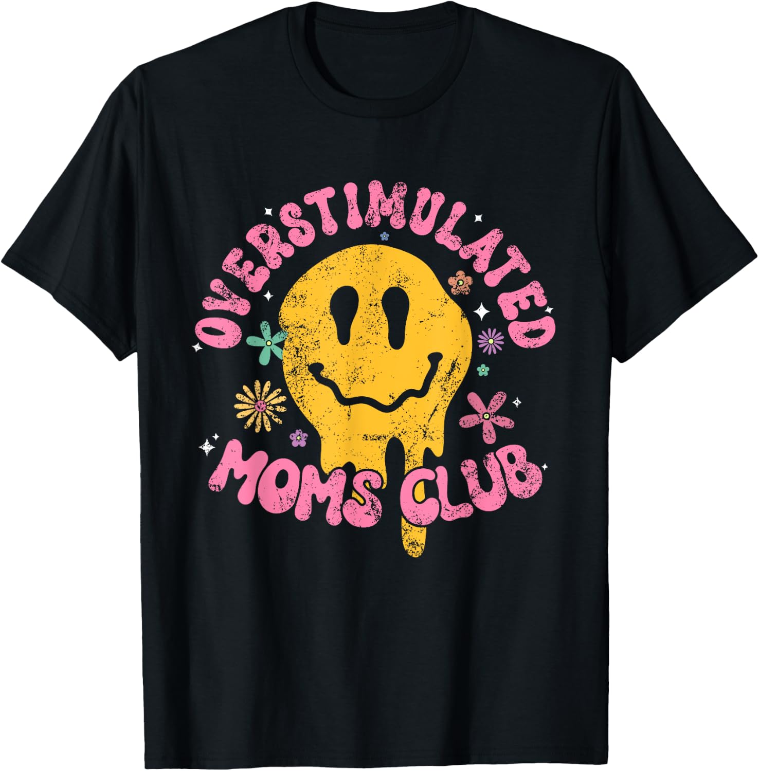 Overstimulated Moms Club T-Shirt - T-Shirt | Black