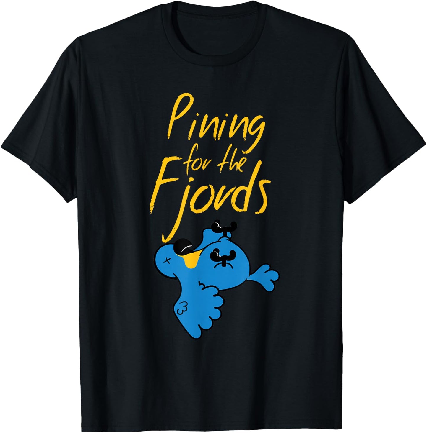 The Dead Parrot, he's not Dead, he's Pining for the Fjords T-Shirt - T-Shirt | Black