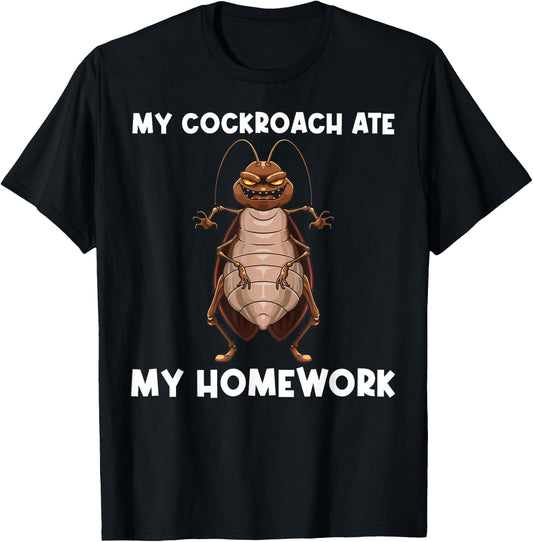 Funny Cockroach For Kids Boys Entomology Pest Control Insect T-Shirt - T-Shirt | Black