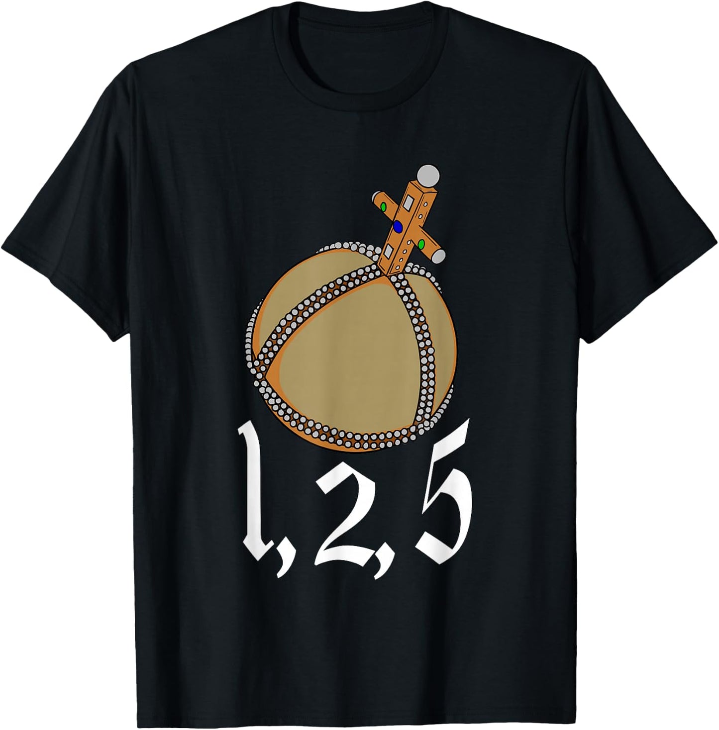 Meta Cortex The Holy Hand Grenade of Antioch - 1,2,5 Quote -Adults Black Cotton 60% Polyester 40% Short Sleeve Classic Fit Collarless Modern T-Shirt - T-Shirt | Black