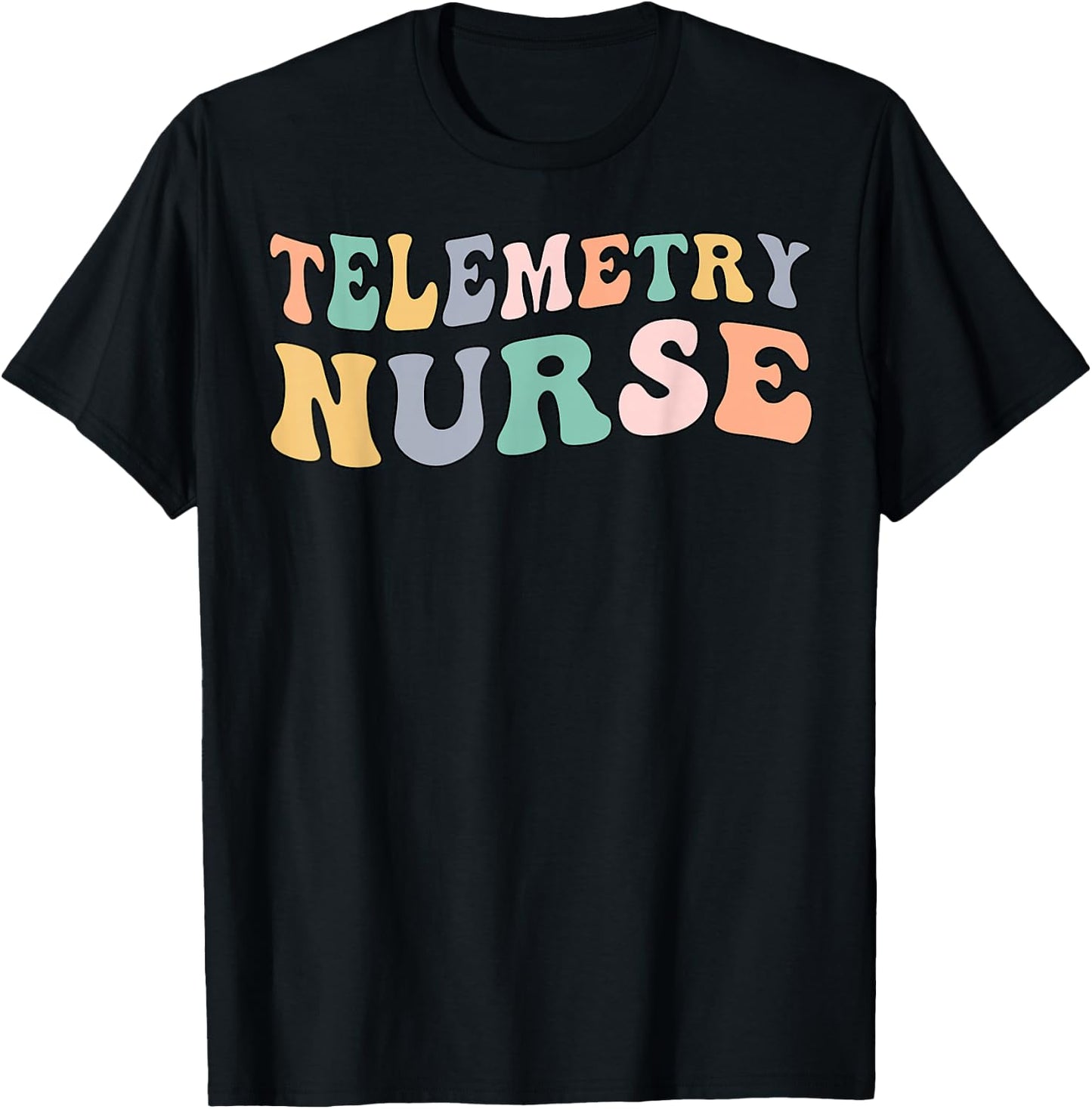 Groovy Telemetry Nurse Telemetry Unit T-Shirt - T-Shirt | Black